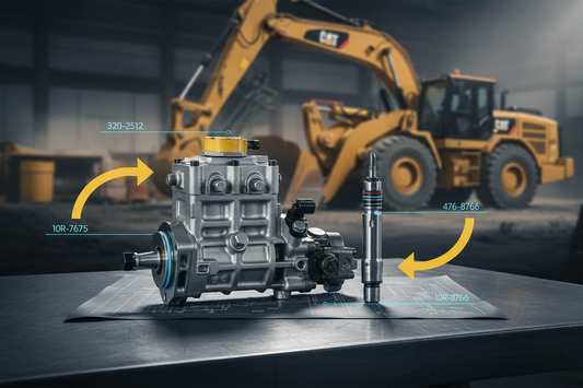 Caterpillar Fuel System Part Number Cross-Reference Guide: C6.4, C7, C7.1 & C9 (OEM vs Reman vs Engineering Numbers)